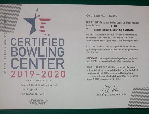 Certified Bowling Center – Port Lavaca, TX